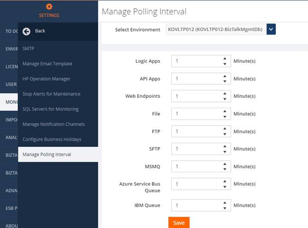 Configurable Polling interval