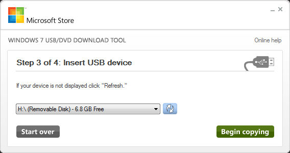 USB/Download Tool Step 3