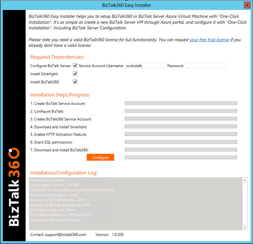 BizTalk360 Easy Installer