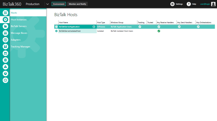 BizTalk360 HTML5 UI - Design Green