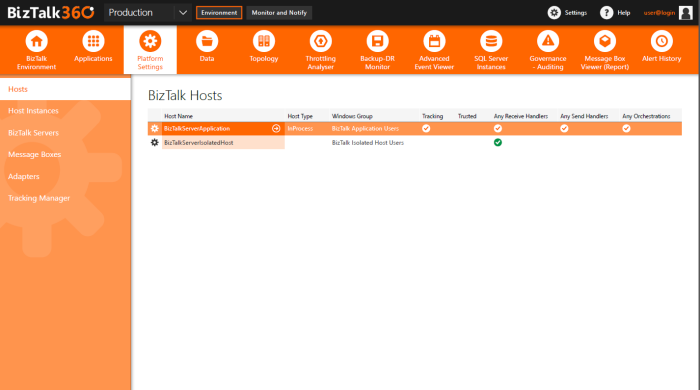 BizTalk360 HTML5 UI - Design Orange