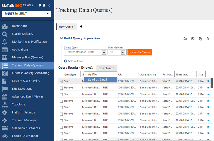Download File/Email - Tracking Data (Queries)