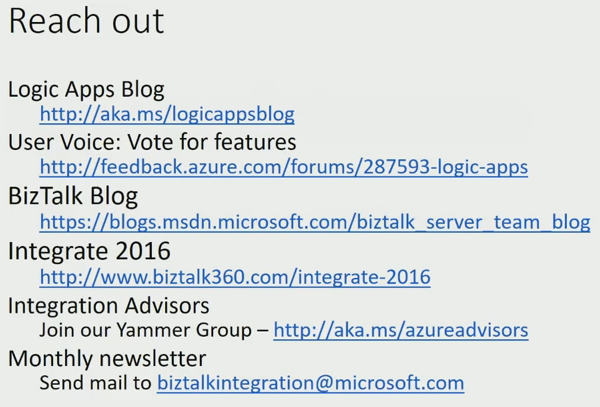 Ways to reach out the Azure Logic Apps Team