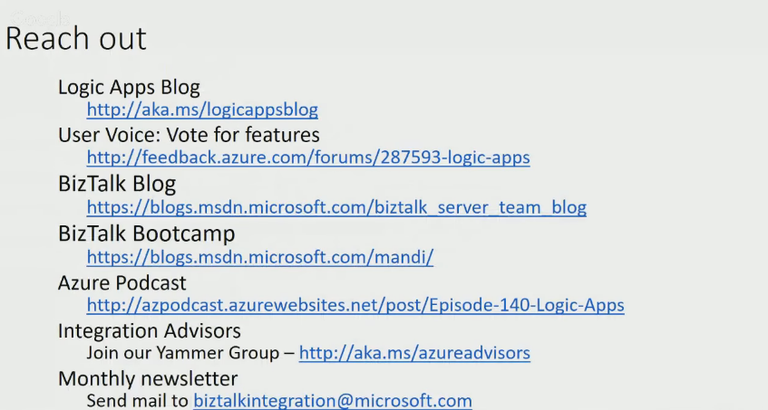Azure Logic Apps - Reach out to the team
