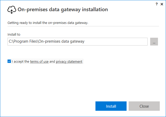 Install gateway on your local machine-On-Premises Data Gateway