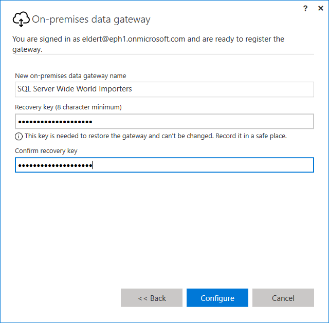 On-Premises Data Gateway Register