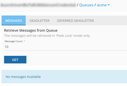 retrieving messages from queue