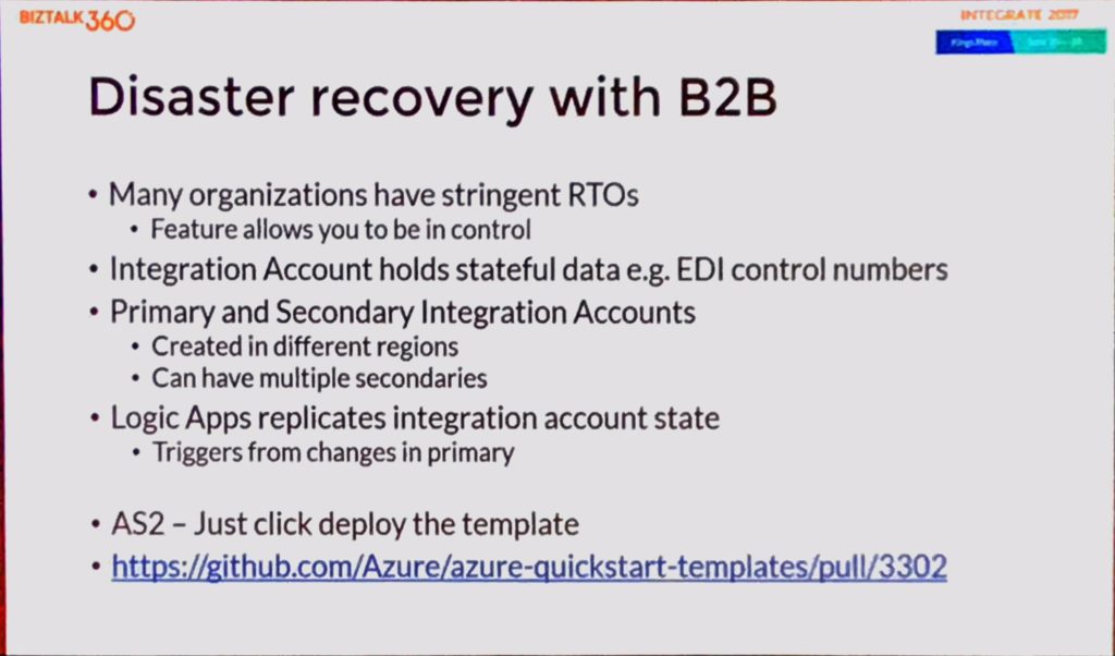 disaster recovery with b2b