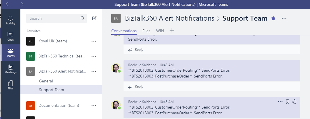 Integrating Microsoft Teams as a Notification channel in BizTalk360