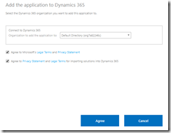 Select your Dynamics 365 environment