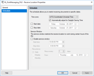 BizTalk Server 2016 Feature Pack 3: Scheduling with Feature Pack 3