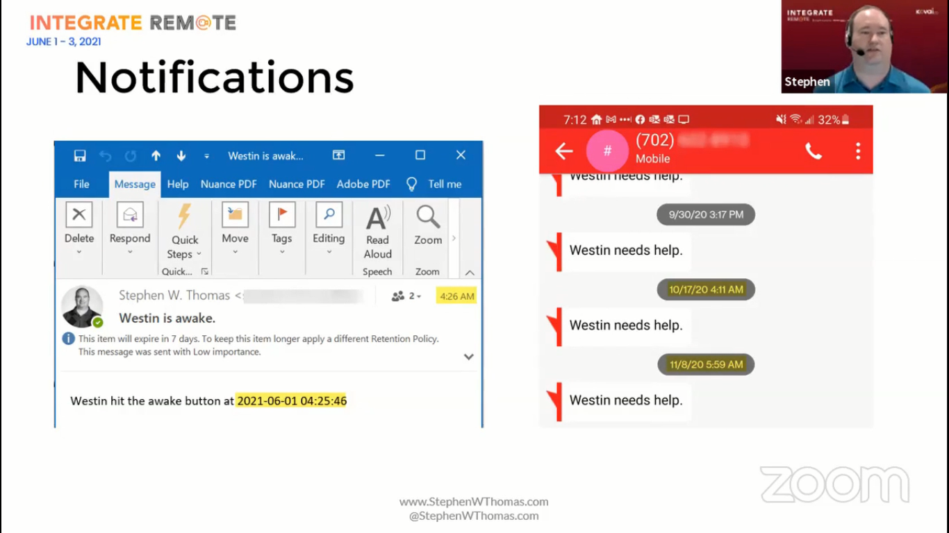 notifications in email and mobile