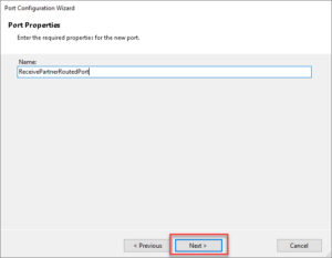  configuring forward partner orchestration direct binding -step 1