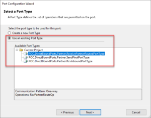 configuring forward partner orchestration direct binding -step 5