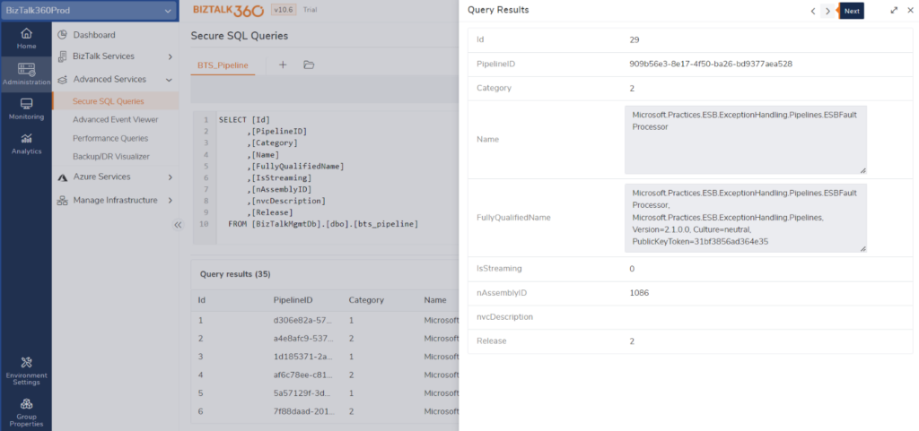BizTalk SQL query monitoring and management best practices