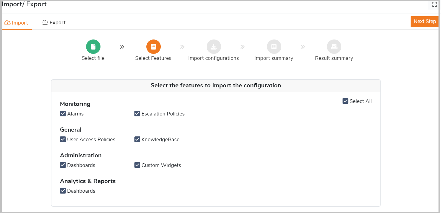 Import Export Improvements